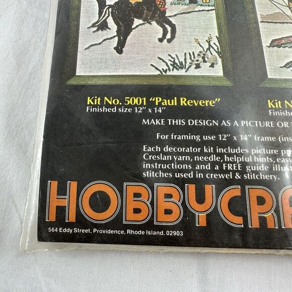 Hobbycraft Gallery of Stitches Crewel Embroidery Kit 5002 Boston Tea Party 12x14 - Picture 2 of 6